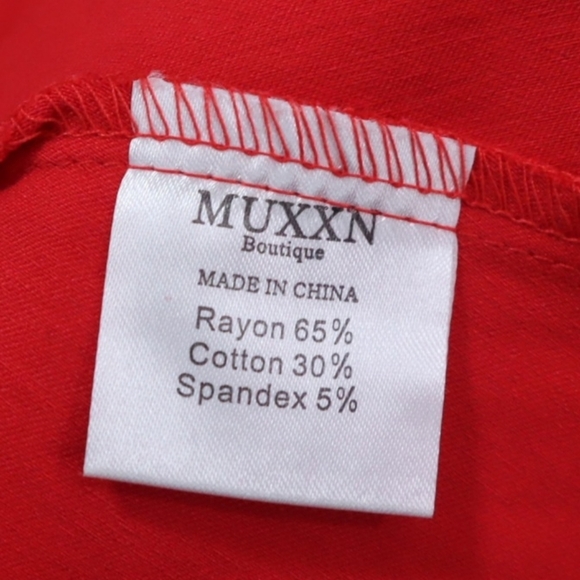 PIN UP DRESS M Red Retro Pin-up Rockabilly Long-sleeved V-neck Dance Matte 60s - Picture 3 of 14